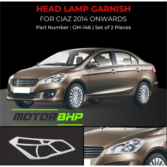 Buy Maruti Suzuki Ciaz Head Lamp Chrome Car Accessories Online